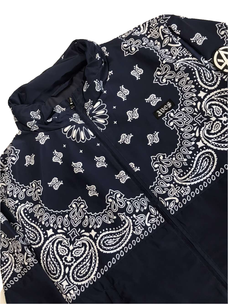 Black Bandana Windbreaker Jacket