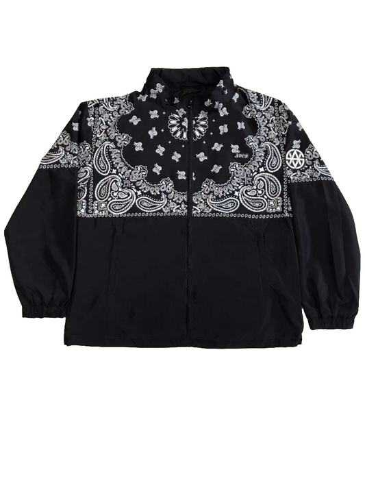 Black Bandana Windbreaker Jacket