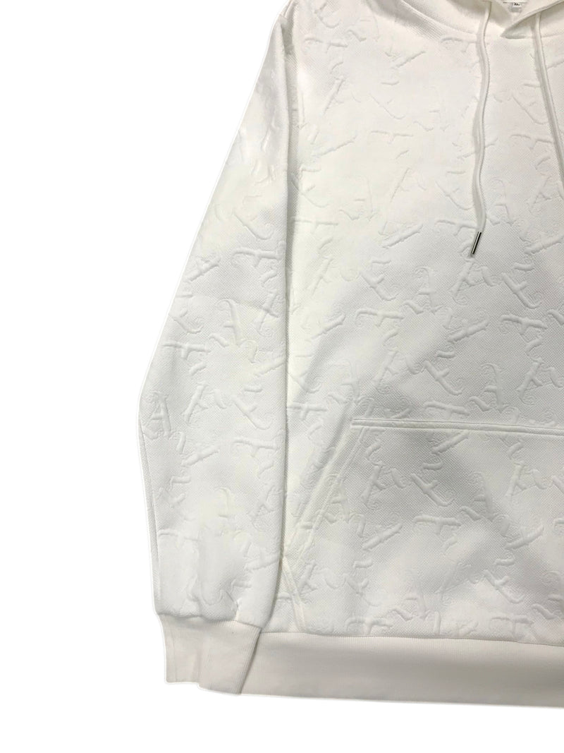 White Embossed Hoodies