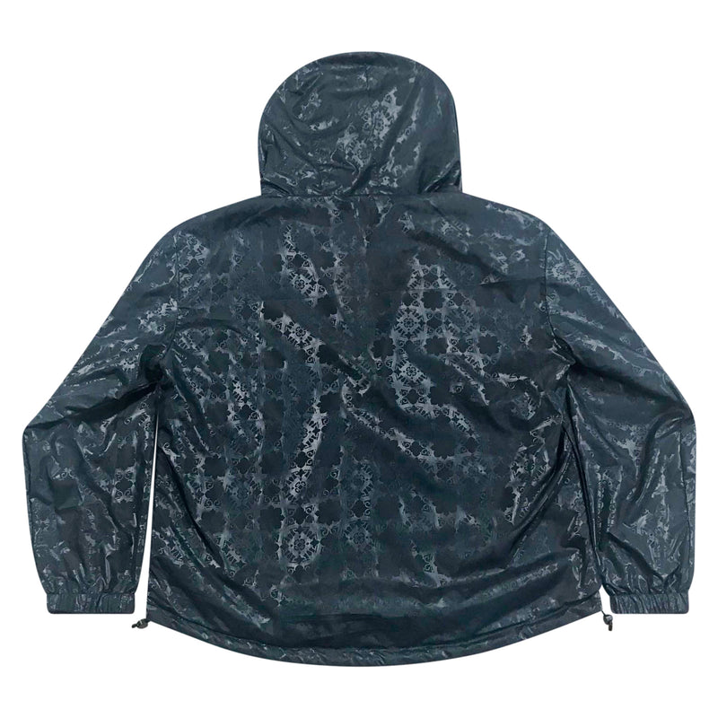 Navy blue reversible rain jacket