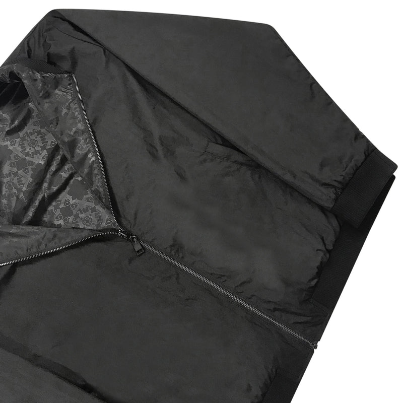 Black reversible bomber jacket