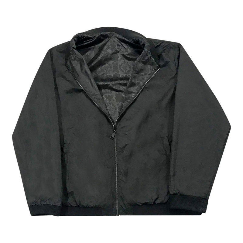 Black reversible bomber jacket