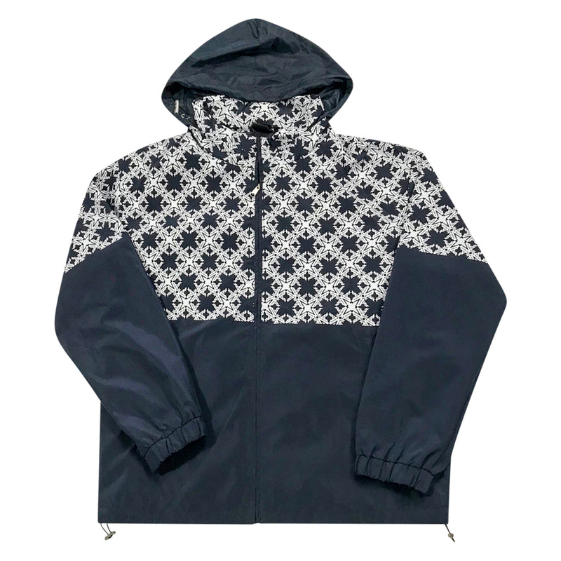 Navy blue windbreaker